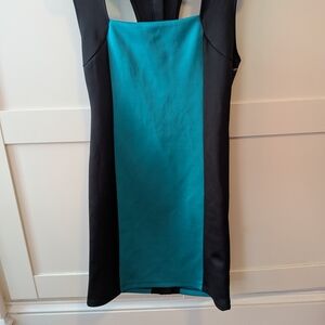 Forever 21 Black and Teal Mini Dress